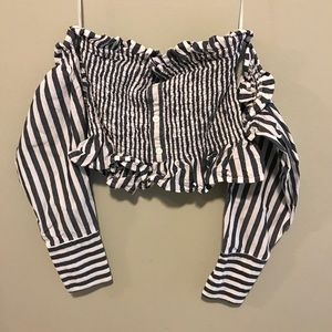 Lulu’s striped off the shoulder top